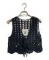 LE CIEL BLEU（ルシェルブルー）の古着「Hand-Crocheted Lace Vest」｜ブラック