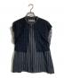 LE CIEL BLEU（ルシェルブルー）の古着「Striped Sleeveless Shirt with Lace Bib」｜ブラック