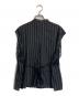 LE CIEL BLEU (ルシェルブルー) Striped Sleeveless Shirt with Lace Bib ブラック サイズ:S：10000円