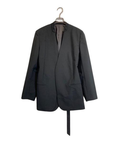 LE CIEL BLEU（ルシェルブルー）LE CIEL BLEU (ルシェルブルー) Double Breast Collarless Jacket ブラック サイズ:Sの古着・服飾アイテム