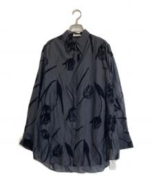 IRENE（アイレネ）の古着「Flocky Print Shirt」｜ブラック