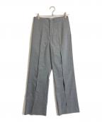LE CIEL BLEUルシェルブルー）の古着「Slim Flare Pant w/Sheer Detail」｜グレー