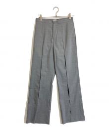 LE CIEL BLEU（ルシェルブルー）の古着「Slim Flare Pant w/Sheer Detail」｜グレー