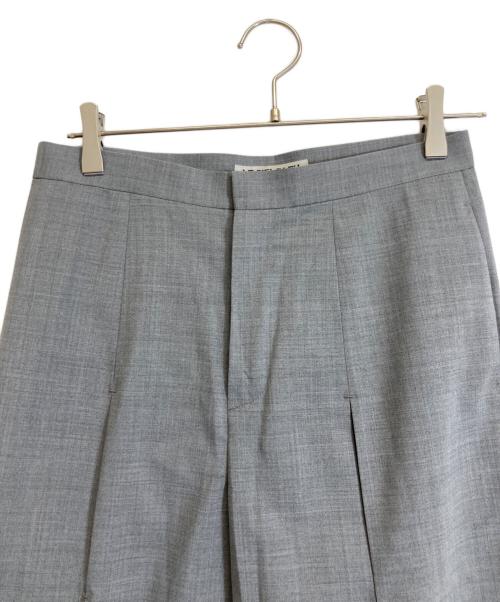 LE CIEL BLEU（ルシェルブルー）LE CIEL BLEU (ルシェルブルー) Slim Flare Pant w/Sheer Detail グレー サイズ:Mの古着・服飾アイテム