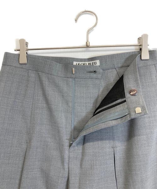 LE CIEL BLEU（ルシェルブルー）LE CIEL BLEU (ルシェルブルー) Slim Flare Pant w/Sheer Detail グレー サイズ:Mの古着・服飾アイテム