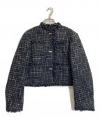 LE CIEL BLEUルシェルブルー）の古着「Lustro Tweed Jacket」｜ブラック