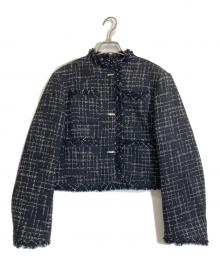 LE CIEL BLEU（ルシェルブルー）の古着「Lustro Tweed Jacket」｜ブラック