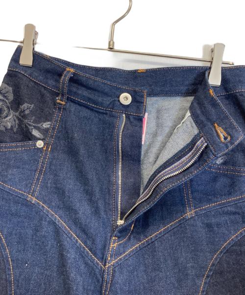 FETICO（フェティコ）FETICO (フェティコ) ROSE DENIM PANTS インディゴ サイズ:Sの古着・服飾アイテム