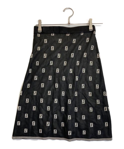 FENDI（フェンディ）FENDI (フェンディ) ズッカ柄タイトスカート ブラック サイズ:Lの古着・服飾アイテム