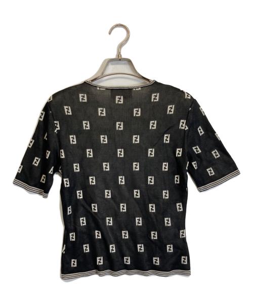 FENDI（フェンディ）FENDI (フェンディ) ズッカ柄半袖ニット ブラック サイズ:不明の古着・服飾アイテム