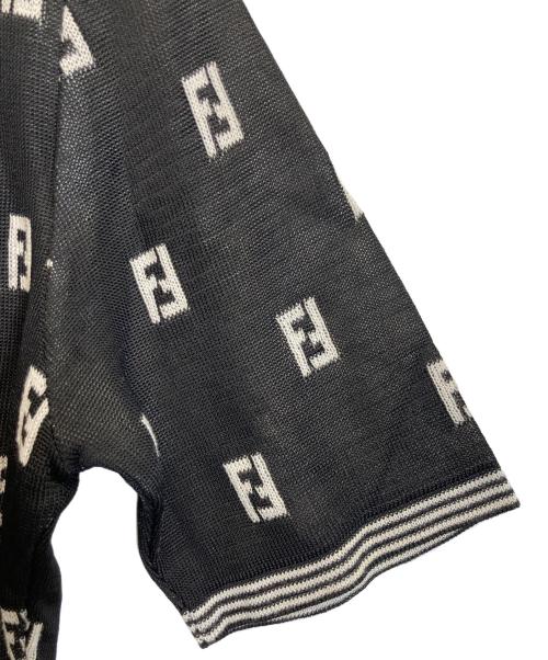 FENDI（フェンディ）FENDI (フェンディ) ズッカ柄半袖ニット ブラック サイズ:不明の古着・服飾アイテム