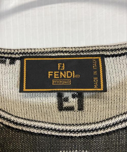 FENDI（フェンディ）FENDI (フェンディ) ズッカ柄半袖ニット ブラック サイズ:不明の古着・服飾アイテム