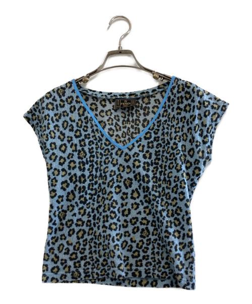 FENDI（フェンディ）FENDI (フェンディ) レオパード柄カットソー スカイブルー サイズ:-の古着・服飾アイテム