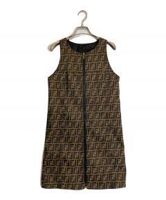 中古・古着通販】FENDI (フェンディ) パイル地ズッカ柄ワンピース