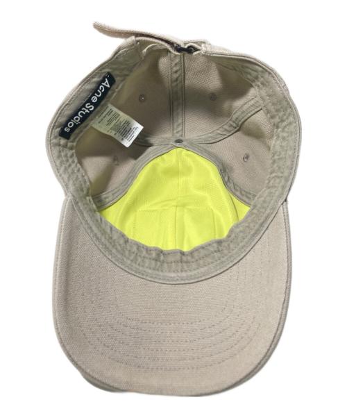 Acne studios（アクネ ストゥディオズ）ACNE STUDIOS (アクネ ストゥディオズ) レザーパッチキャップ ベージュの古着・服飾アイテム