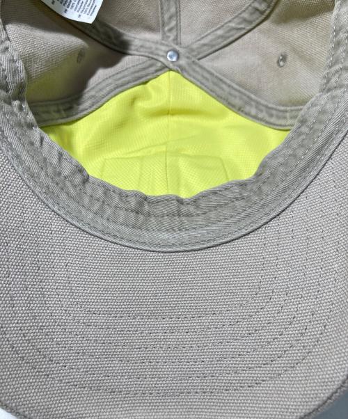 Acne studios（アクネ ストゥディオズ）ACNE STUDIOS (アクネ ストゥディオズ) レザーパッチキャップ ベージュの古着・服飾アイテム