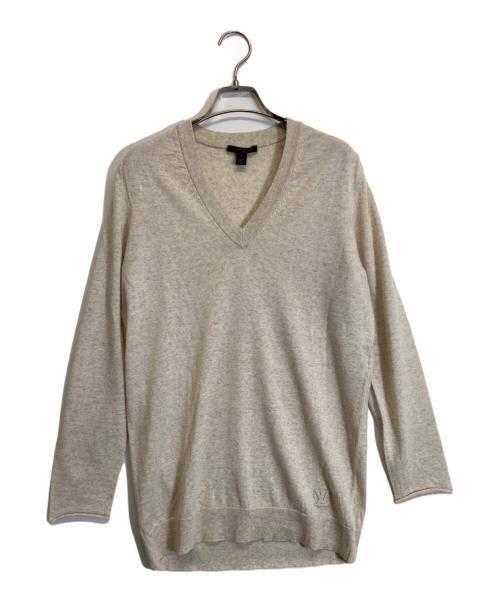 LOUIS VUITTON（ルイ ヴィトン）LOUIS VUITTON (ルイ ヴィトン) Vネックウールニット ベージュ サイズ:Lの古着・服飾アイテム