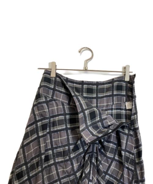 HaaT（ハート）Haat (ハート) チェックスカート グレー サイズ:Lの古着・服飾アイテム