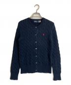 POLO RALPH LAURENポロ・ラルフローレン）の古着「ケーブルニットカーディガン」｜ネイビー