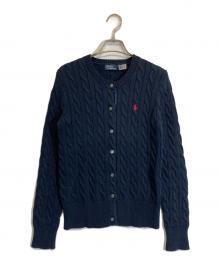 POLO RALPH LAUREN（ポロ・ラルフローレン）の古着「ケーブルニットカーディガン」｜ネイビー