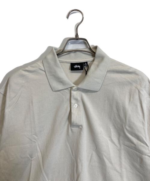 stussy（ステューシー）stussy (ステューシー) CLASSIC PIQUE POLO ベージュ サイズ:Mの古着・服飾アイテム