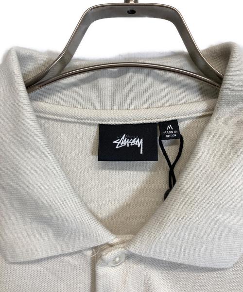 stussy（ステューシー）stussy (ステューシー) CLASSIC PIQUE POLO ベージュ サイズ:Mの古着・服飾アイテム