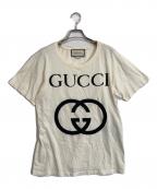 GUCCIグッチ）の古着「インターロッキングプリントTシャツ」｜アイボリー