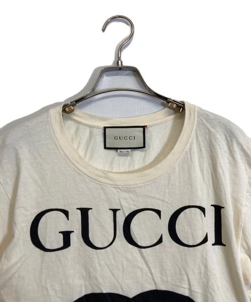 GUCCI（グッチ）GUCCI (グッチ) インターロッキングプリントTシャツ アイボリー サイズ: XSの古着・服飾アイテム