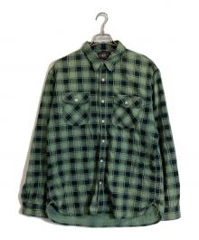 RRL（ダブルアールエル）の古着「チェックシャツ」｜グリーン
