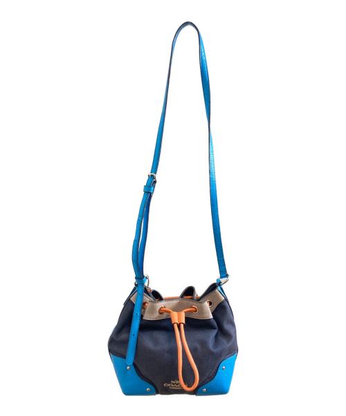 COACH（コーチ）COACH (コーチ) ハンドバッグ ブルーの古着・服飾アイテム