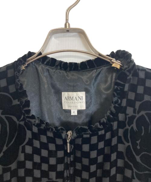 ARMANI COLLEZIONI（アルマーニ コレツィオーニ）ARMANI COLLEZIONI (アルマーニ コレツィオーニ) ジャケット ブラック サイズ:40の古着・服飾アイテム