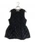 BORDERS AT BALCONY（ボーダーズアットバルコニー）の古着「PEPLUM QUILTING GILET」｜ブラック