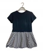 BORDERS at BALCONYボーダーズアットバルコニー）の古着「BALLOON PEPLUM TEE」｜ブラック