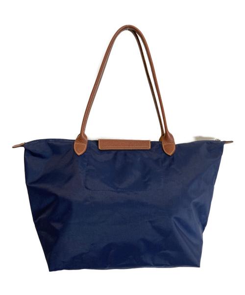 LONGCHAMP（ロンシャン）LONGCHAMP (ロンシャン) 刺繍デザインルプリアージュ ネイビーの古着・服飾アイテム