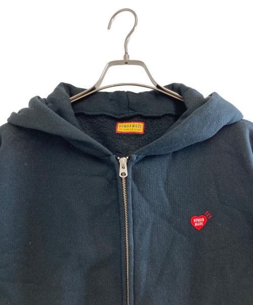HUMAN MADE（ヒューマンメイド）HUMAN MADE (ヒューマンメイド) CLASSIC ZIP-UP SWEAT HOODIE ブラック サイズ:XLの古着・服飾アイテム