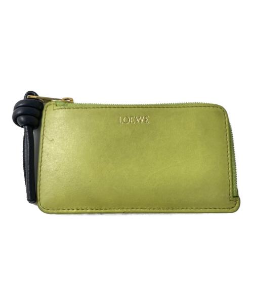 LOEWE（ロエベ）LOEWE (ロエベ) ノット コインカードホルダー 黄緑の古着・服飾アイテム