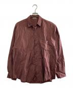AURALEEオーラリー）の古着「WASHED FINX TWILL BIG SHIRTS」｜ブラウン