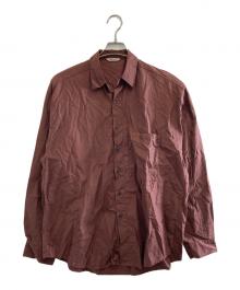 AURALEE（オーラリー）の古着「WASHED FINX TWILL BIG SHIRTS」｜ブラウン