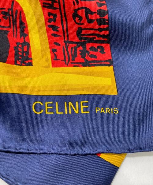 CELINE（セリーヌ）CELINE (セリーヌ) スカーフ ネイビーの古着・服飾アイテム