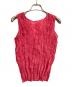 ISSEY MIYAKE FETE (イッセイミヤケフェット) ノースリーブブラウス レッド サイズ:02：8000円