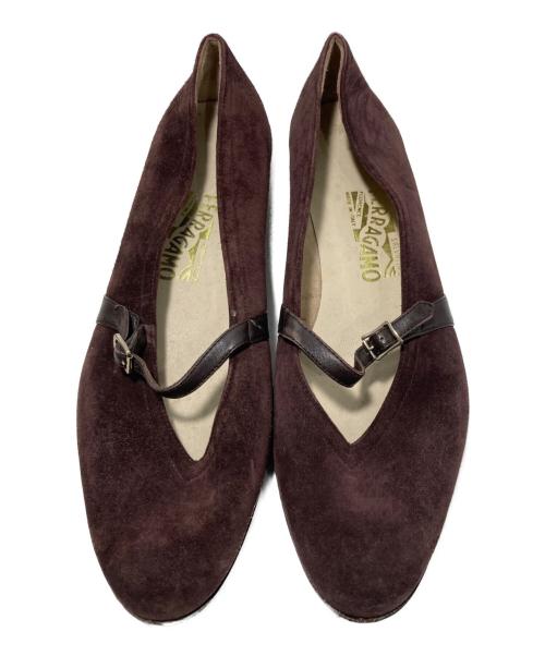 Salvatore Ferragamo（サルヴァトーレ フェラガモ）Salvatore Ferragamo (サルヴァトーレ フェラガモ) パンプス ブラウン サイズ:8 1/2の古着・服飾アイテム
