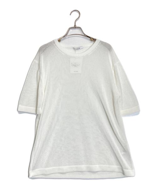 SLOANE（スローン）SLOANE (スローン) シアー ショートスリーブニット ホワイト サイズ:4 未使用品の古着・服飾アイテム