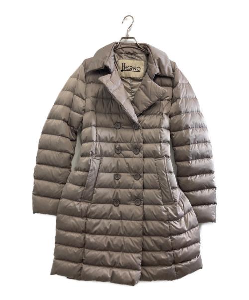 HERNO（ヘルノ）HERNO (ヘルノ) ベルト付きダウンコート ベージュ サイズ:46の古着・服飾アイテム