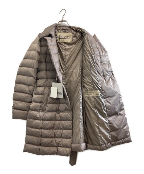 HERNO（ヘルノ）HERNO (ヘルノ) ベルト付きダウンコート ベージュ サイズ:46の古着・服飾アイテム
