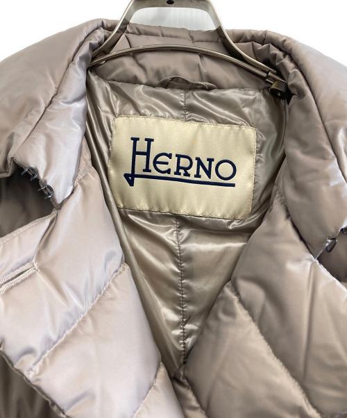 HERNO（ヘルノ）HERNO (ヘルノ) ベルト付きダウンコート ベージュ サイズ:46の古着・服飾アイテム
