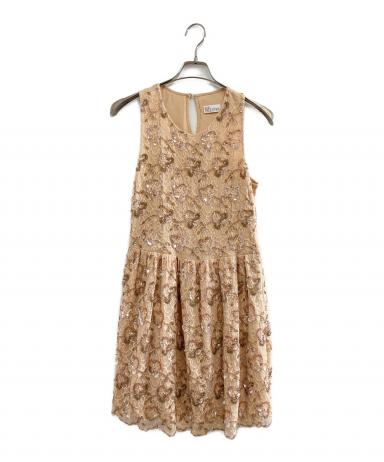 美品　RED VALENTINO ムートンベスト44 ベージュ系 レース 中古・古着通販】RED VALENTINO (レッドヴァレンティノ) スパンコール