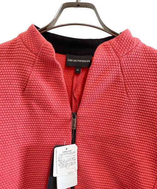 EMPORIO ARMANI（エンポリオ アルマーニ）EMPORIO ARMANI (エンポリオ アルマーニ) スタンドカラージャケット ピンク サイズ:42 未使用品の古着・服飾アイテム