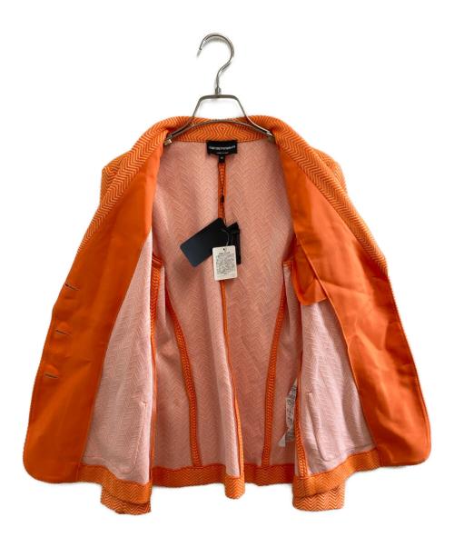 EMPORIO ARMANI（エンポリオ アルマーニ）EMPORIO ARMANI (エンポリオ アルマーニ) テーラードジャケット オレンジ サイズ:38 未使用品の古着・服飾アイテム
