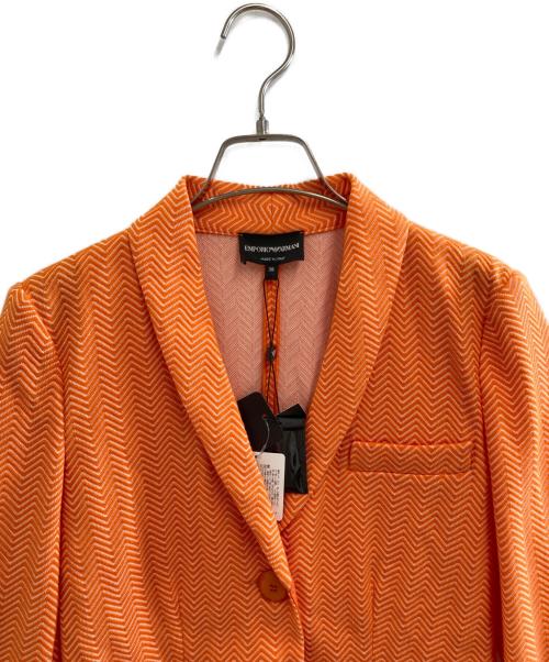 EMPORIO ARMANI（エンポリオ アルマーニ）EMPORIO ARMANI (エンポリオ アルマーニ) テーラードジャケット オレンジ サイズ:38 未使用品の古着・服飾アイテム