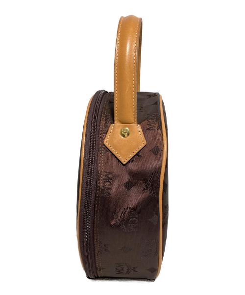 MCM（エムシーエム）MCM (エムシーエム) ヴィセトス ロゴグラム ラウンドハンドバッグ　5246K ブラウンの古着・服飾アイテム